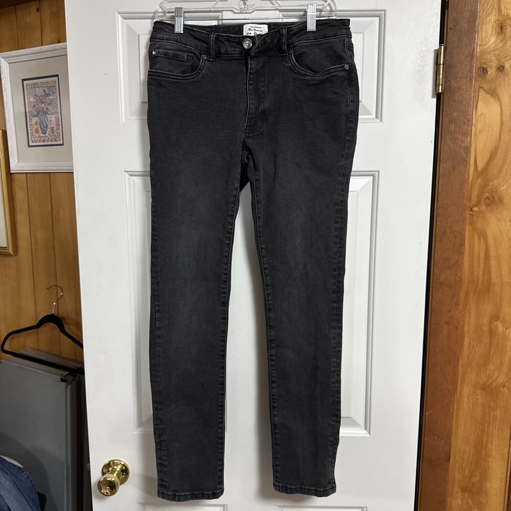 Ben Sherman mens gray stretch skinny‎ fit denim jeans size 30x32L